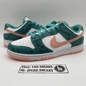 Size 10 - Nike Dunk Low Washed Teal Snakeskin (DR8577-300)